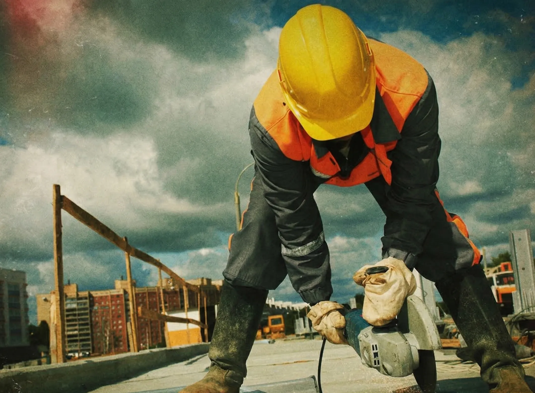 A construction worker on the job — skilled hands building something real