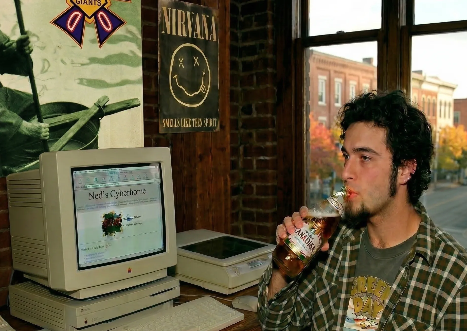 Ned Ludd's first website circa 1996 — a hand-coded homepage on the early web